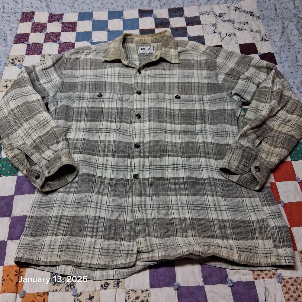* Vintage Rex Neo Fashions Flannel Shirt Size XL Y2K 100% Cotton